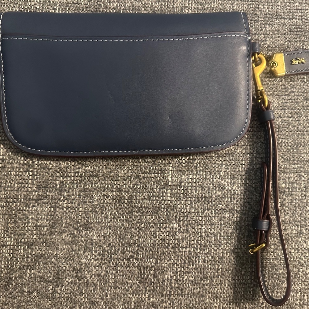 Coach 1941 dark denim wristlet - Picture 2 of 6